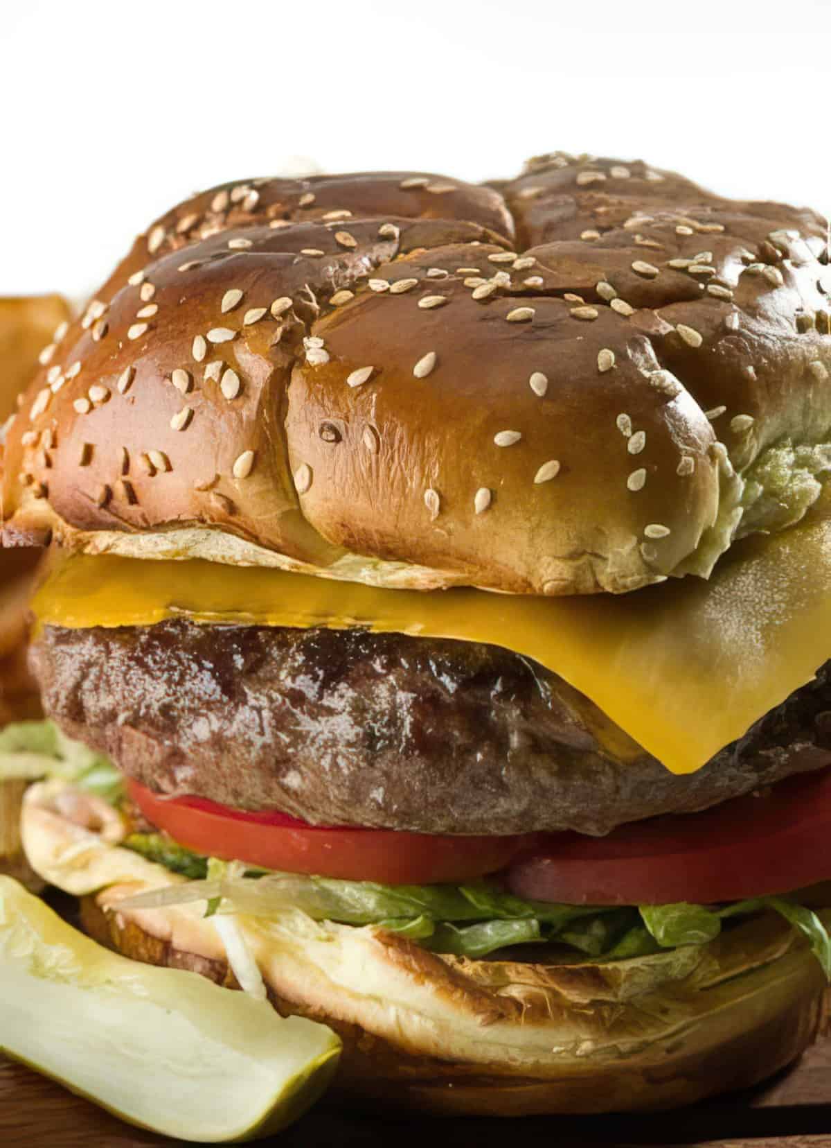 Juicy Burger made with my old fashioned burger seasoning. #MissHomemade